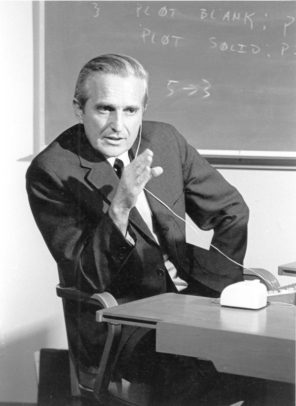 Douglas Engelbart, 1968, SRI. CC BY-SA 3.0