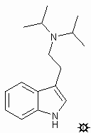 Wzór strukturalny DiPT, N,N-diizopropylotryptaminy